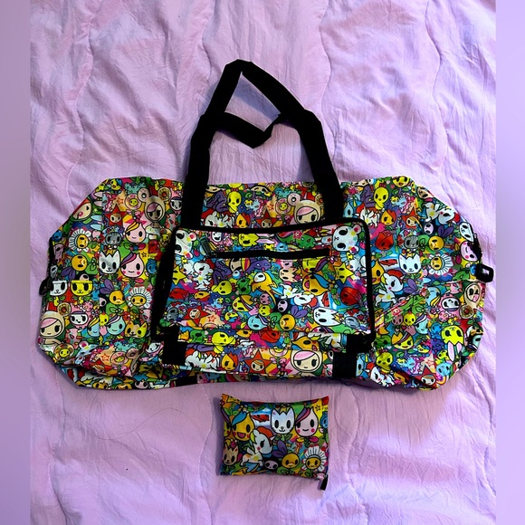TokiDoki Foldable Duffel and Shopping Bag Set - Picture 2 of 2